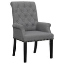 Coaster Furniture Alana 115163 Fabric Upholstered Dining Arm Chair - Grey IMAGE 1