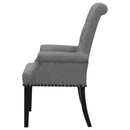 Coaster Furniture Alana 115163 Fabric Upholstered Dining Arm Chair - Grey IMAGE 4
