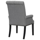 Coaster Furniture Alana 115163 Fabric Upholstered Dining Arm Chair - Grey IMAGE 6