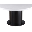 Coaster Furniture Sherry 115490 Round 54-inch Marble Top Dining Table - Rustic Espresso IMAGE 4