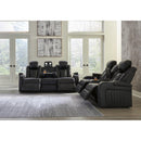 Signature Design by Ashley Caveman Den 9070318 Power Reclining Loveseat with Console and Adjustable Headrest IMAGE 16