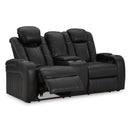 Signature Design by Ashley Caveman Den 9070318 Power Reclining Loveseat with Console and Adjustable Headrest IMAGE 2