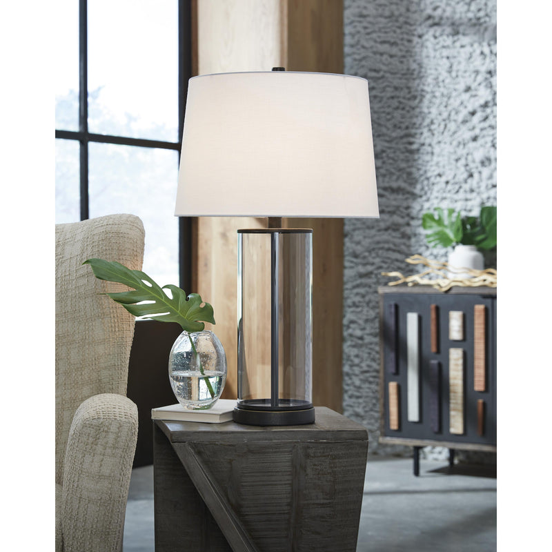 Signature Design by Ashley Wilmburgh L431614 Glass Table Lamp IMAGE 2