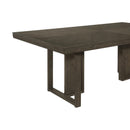 Coaster Furniture Kelly 107961 Rectangular 87-inch Wood Dining Table - Dark Grey IMAGE 6
