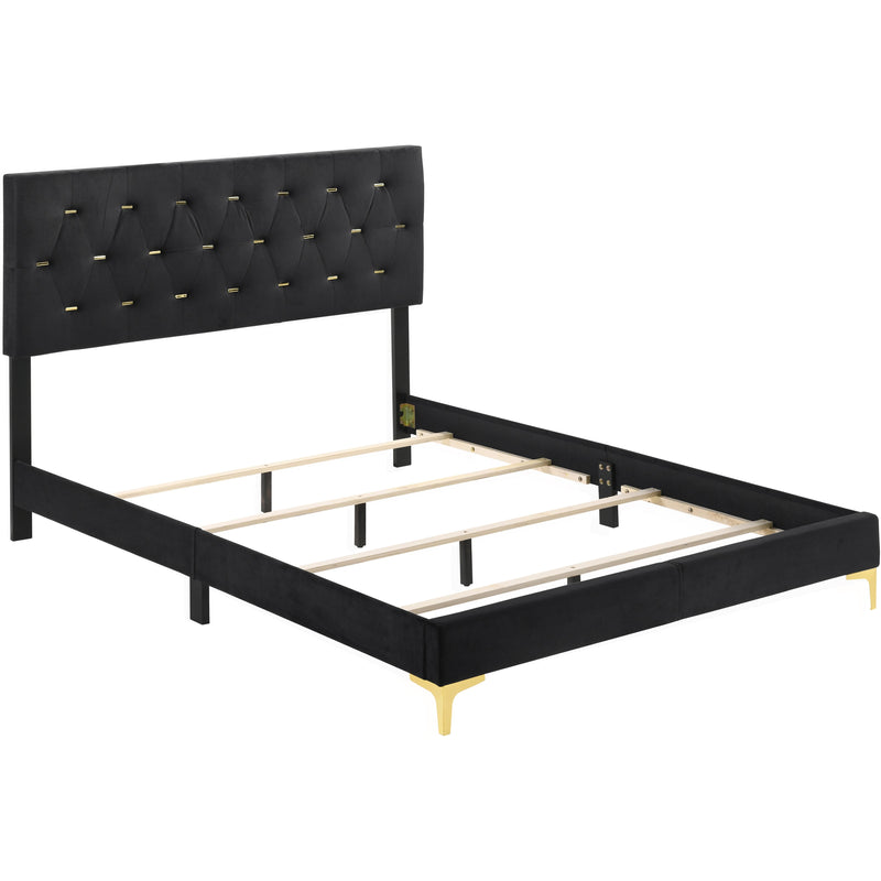 Coaster Furniture Kendall 224451KE Upholstered Eastern King Panel Bed - Black IMAGE 2
