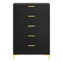 Coaster Furniture Kendall 224455 5-Drawer Bedroom Chest - Black IMAGE 3