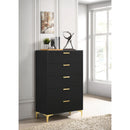 Coaster Furniture Kendall 224455 5-Drawer Bedroom Chest - Black IMAGE 7