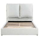 Coaster Furniture Gwendoline 306040Q Upholstered Queen Panel Bed - White IMAGE 3