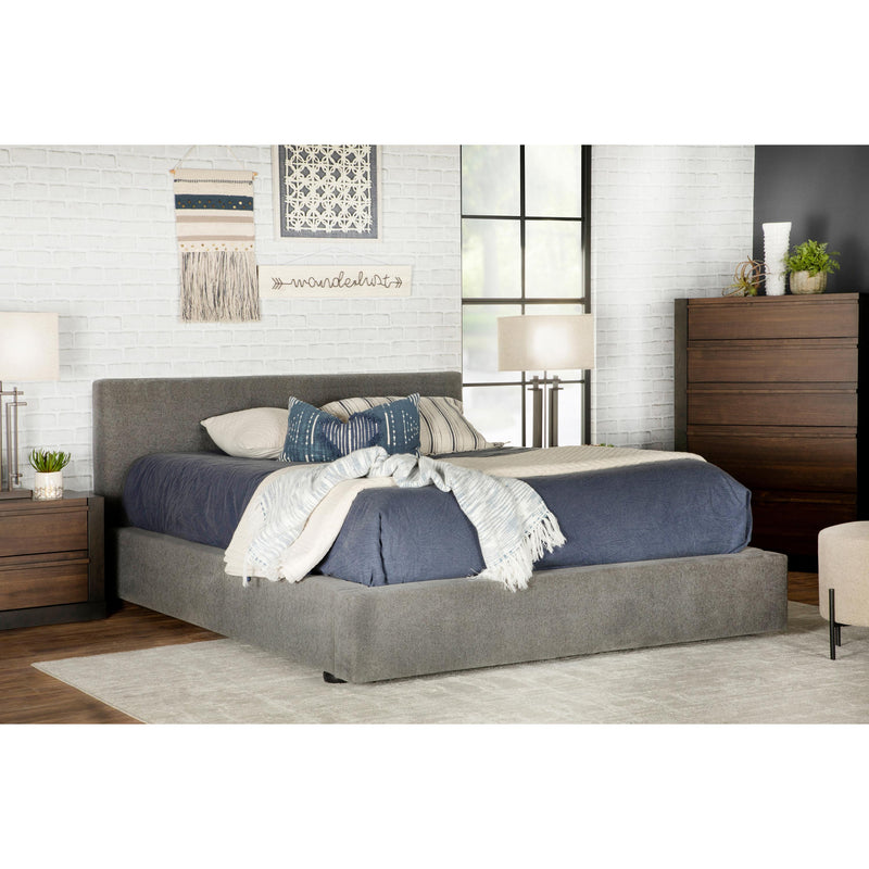 Coaster Furniture Gregory 316020KE Upholstered Eastern King Panel Bed - Graphite IMAGE 2