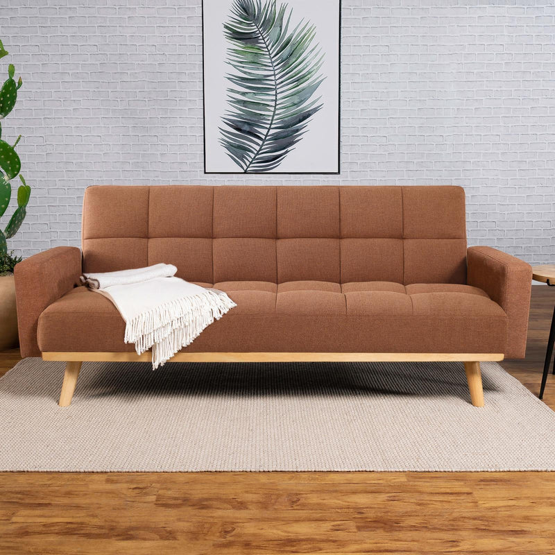 Coaster Furniture Kourtney 360126 Upholstered Tufted Convertible Sofa Bed - Terracotta IMAGE 10