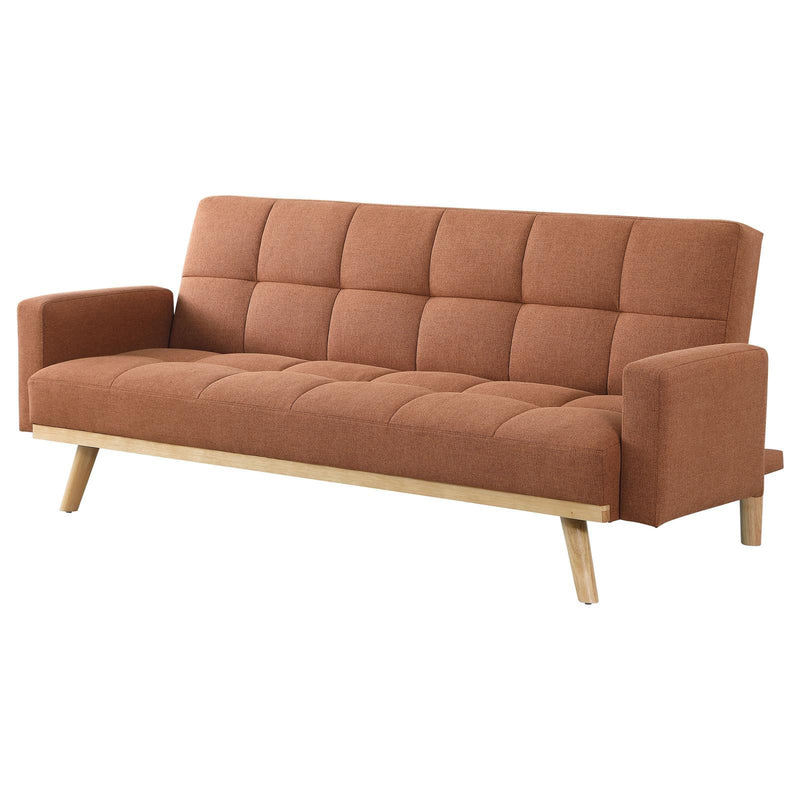 Coaster Furniture Kourtney 360126 Upholstered Tufted Convertible Sofa Bed - Terracotta IMAGE 5