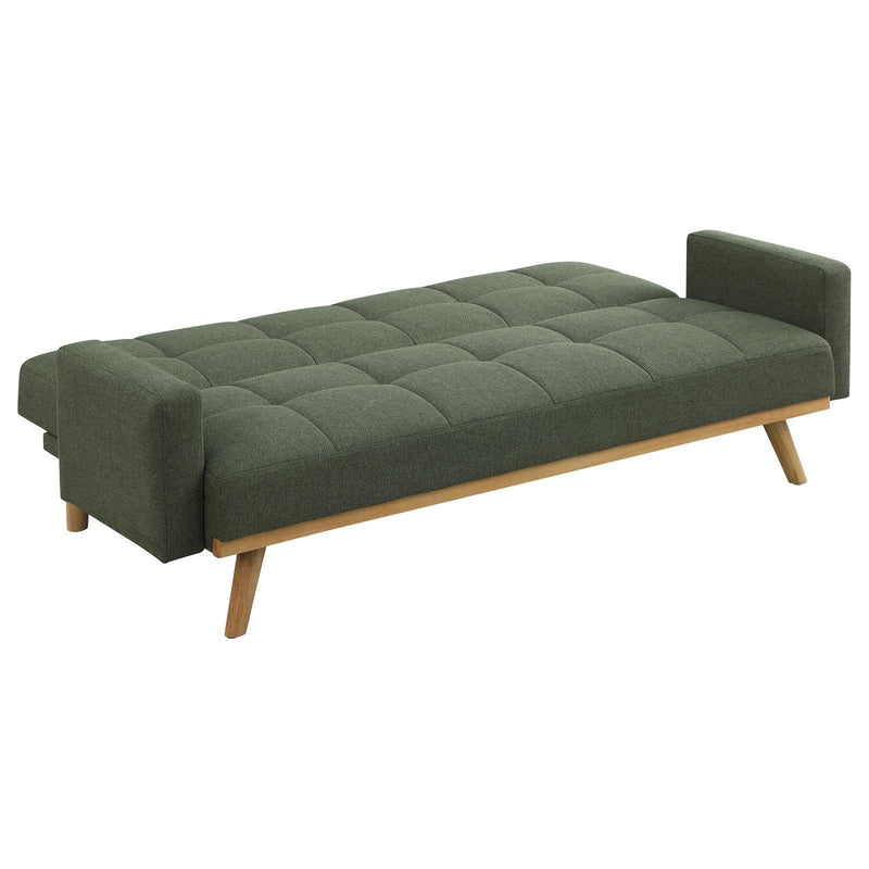 Coaster Furniture Kourtney 360127 Upholstered Tufted Convertible Sofa Bed - Sage Green IMAGE 3
