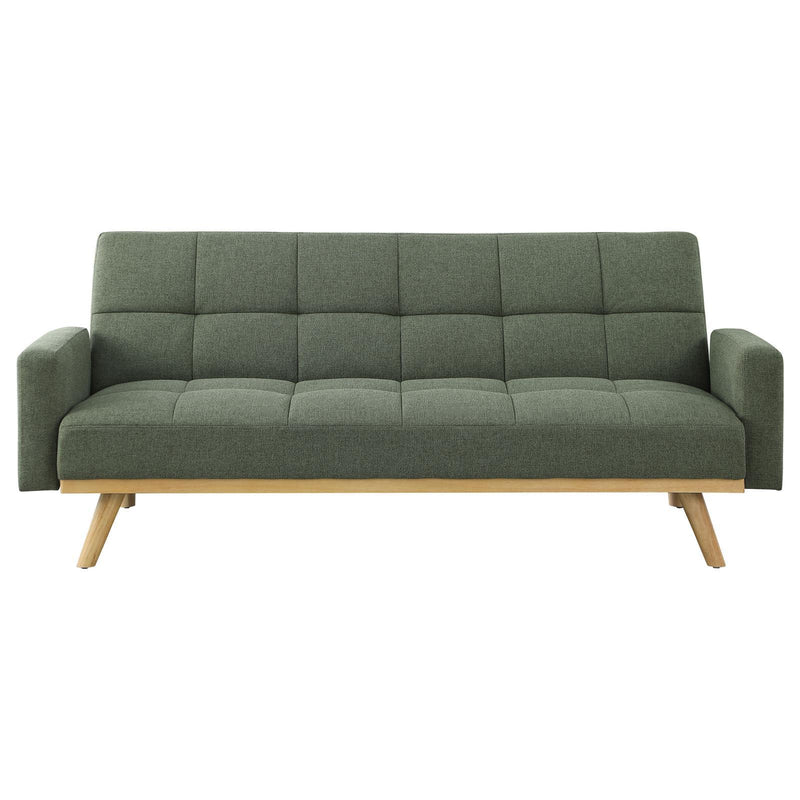 Coaster Furniture Kourtney 360127 Upholstered Tufted Convertible Sofa Bed - Sage Green IMAGE 4