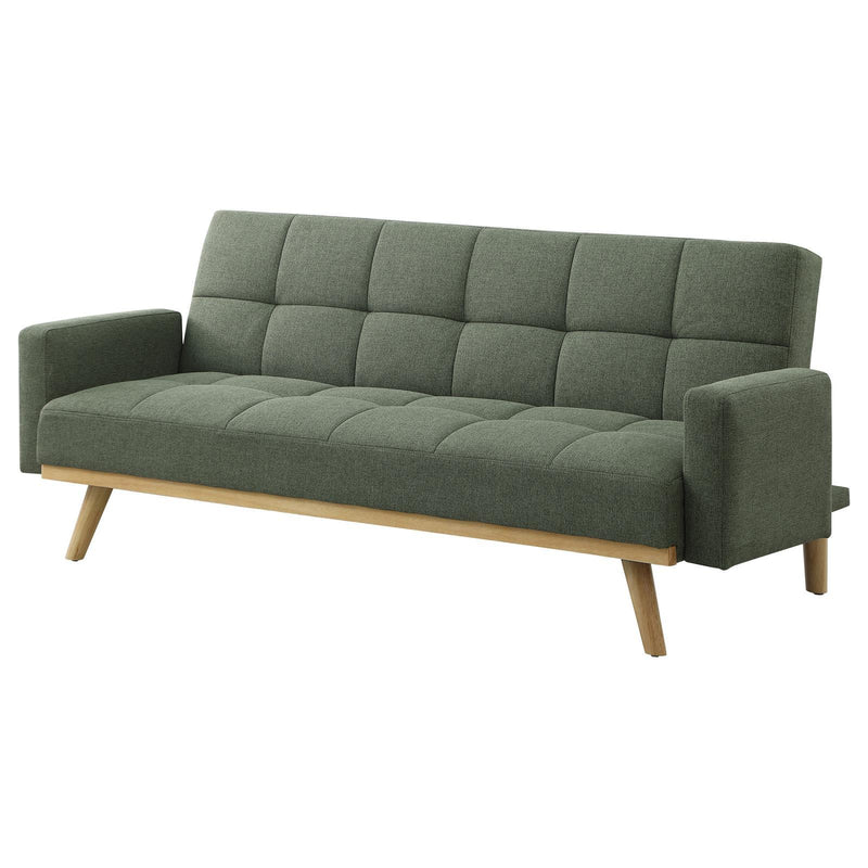 Coaster Furniture Kourtney 360127 Upholstered Tufted Convertible Sofa Bed - Sage Green IMAGE 5