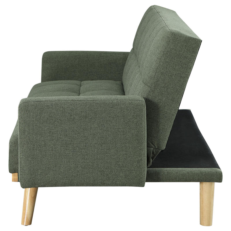 Coaster Furniture Kourtney 360127 Upholstered Tufted Convertible Sofa Bed - Sage Green IMAGE 6