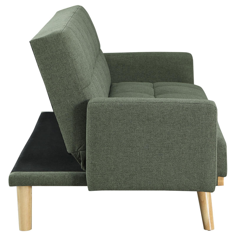 Coaster Furniture Kourtney 360127 Upholstered Tufted Convertible Sofa Bed - Sage Green IMAGE 9