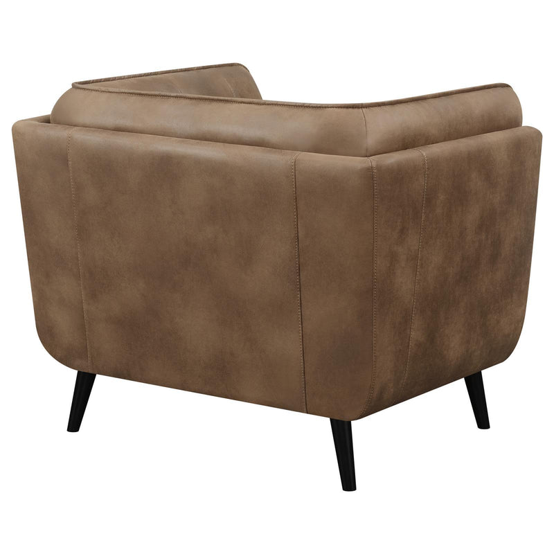 Coaster Furniture Thatcher 509423 Upholstered Tuxedo Arm Tufted Accent Chair - Brown IMAGE 7