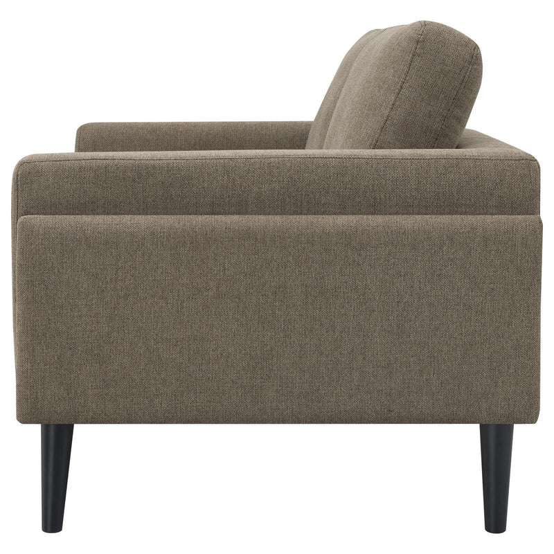 Coaster Furniture Rilynn 509522 Upholstered Track Arm Loveseat - Brown IMAGE 4