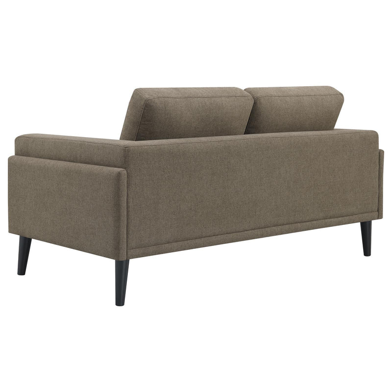 Coaster Furniture Rilynn 509522 Upholstered Track Arm Loveseat - Brown IMAGE 5