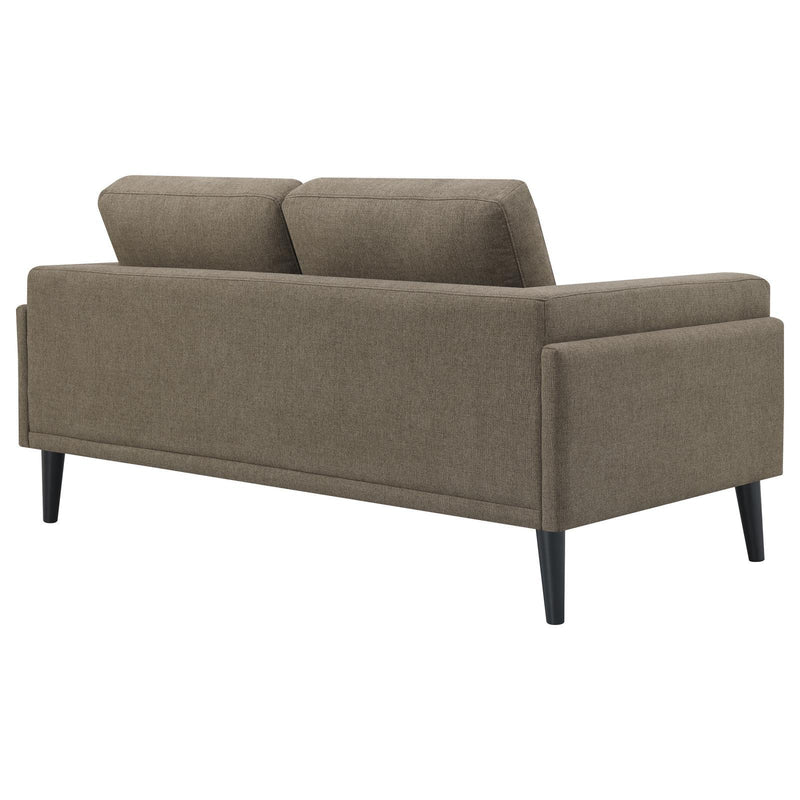Coaster Furniture Rilynn 509522 Upholstered Track Arm Loveseat - Brown IMAGE 7
