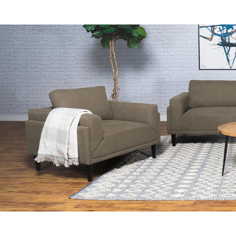 Coaster Furniture Rilynn 509523 Upholstered Track Arm Accent Chair - Brown IMAGE 9