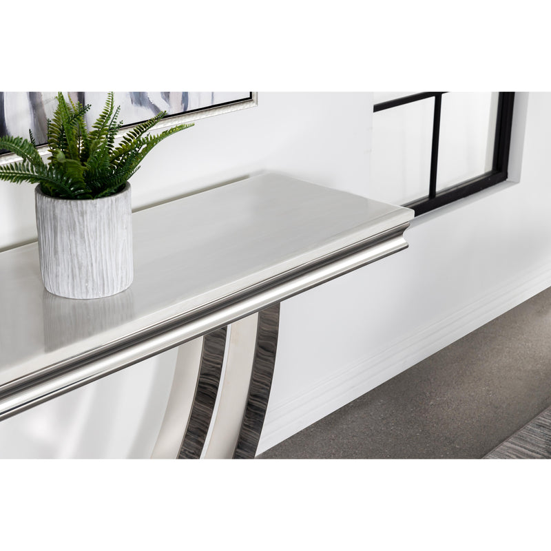 Coaster Furniture Kerwin 708539 U-base Stone Top Entryway Sofa Console Table - Chrome IMAGE 7