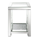 Coaster Furniture Valentina 736217 1-shelf Square Glass Top Side End Table - Silver IMAGE 2