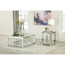 Coaster Furniture Valentina 736217 1-shelf Square Glass Top Side End Table - Silver IMAGE 4