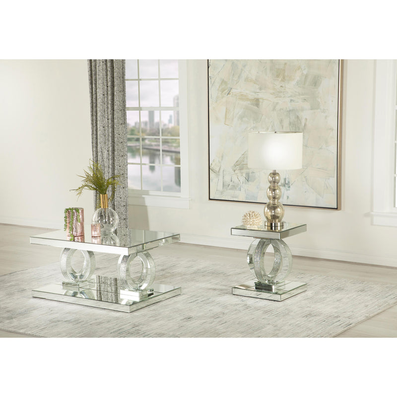 Coaster Furniture Breena 753277 Rectangular Mirrored Acrylic End Table - Silver IMAGE 2