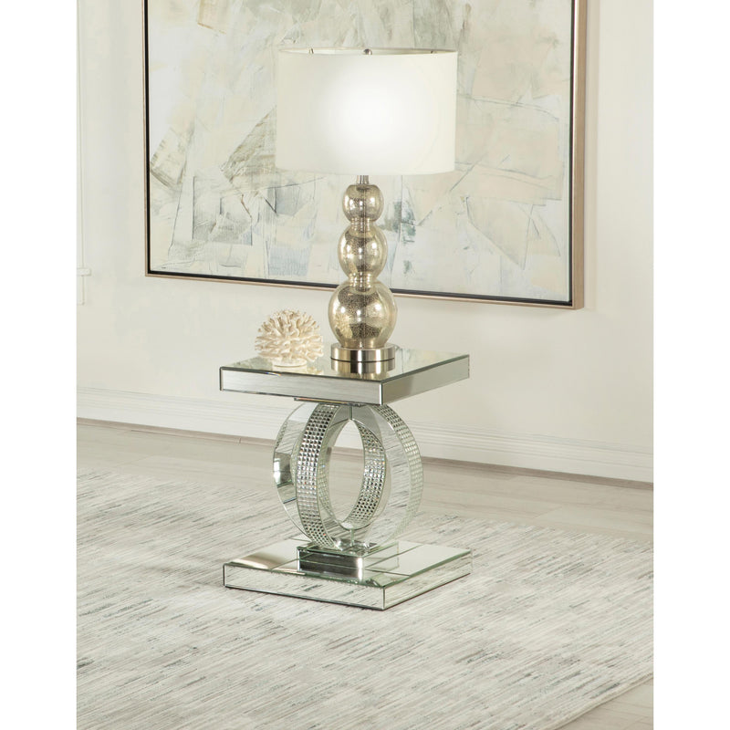 Coaster Furniture Breena 753277 Rectangular Mirrored Acrylic End Table - Silver IMAGE 4