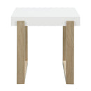 Coaster Furniture Pala 753397 Rectangular End Table - White High Gloss and Natural IMAGE 3