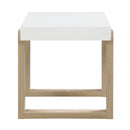 Coaster Furniture Pala 753397 Rectangular End Table - White High Gloss and Natural IMAGE 4
