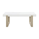 Coaster Furniture Pala 753398 Rectangular Coffee Table - White High Gloss and Natural IMAGE 3
