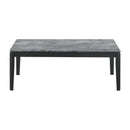 Coaster Furniture Mozzi 753518 Rectangular Faux Marble Coffee Table - Grey and Black IMAGE 3