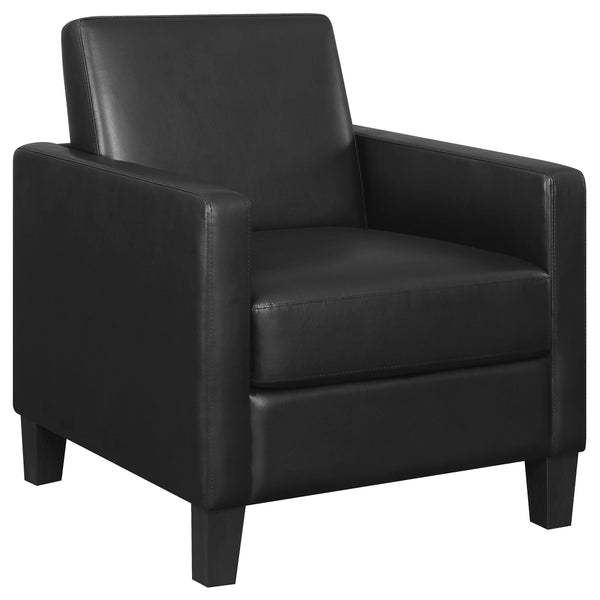 Coaster Furniture Julio 909478 Upholstered Track Arm Accent Chair - Black IMAGE 1