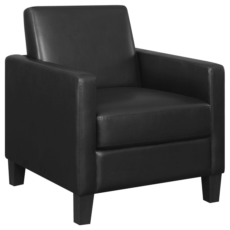 Coaster Furniture Julio 909478 Upholstered Track Arm Accent Chair - Black IMAGE 1