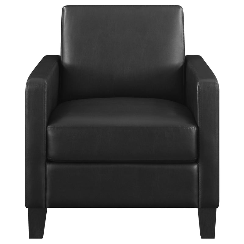 Coaster Furniture Julio 909478 Upholstered Track Arm Accent Chair - Black IMAGE 2