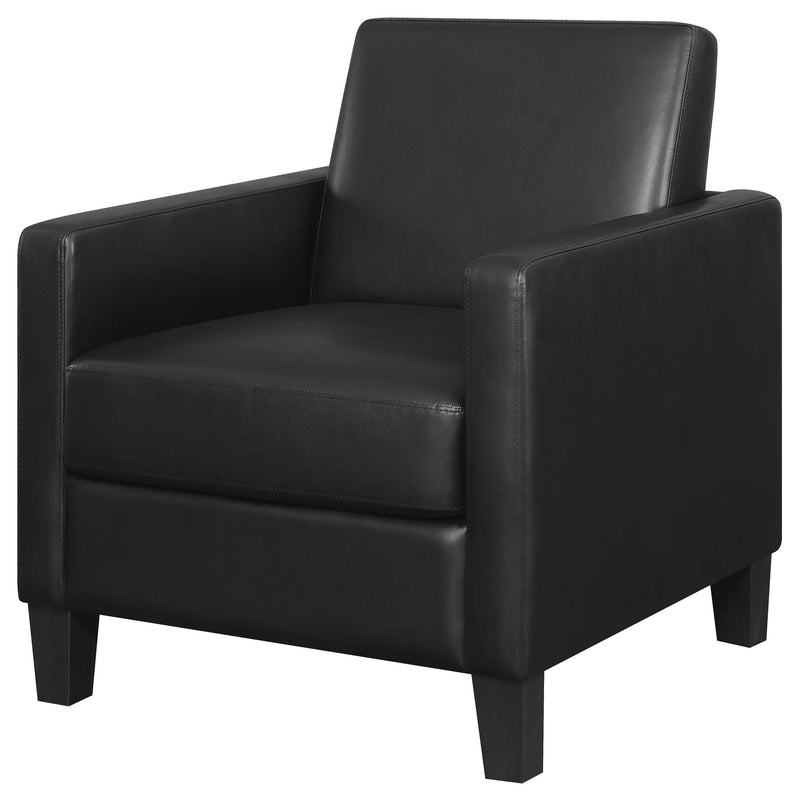 Coaster Furniture Julio 909478 Upholstered Track Arm Accent Chair - Black IMAGE 3