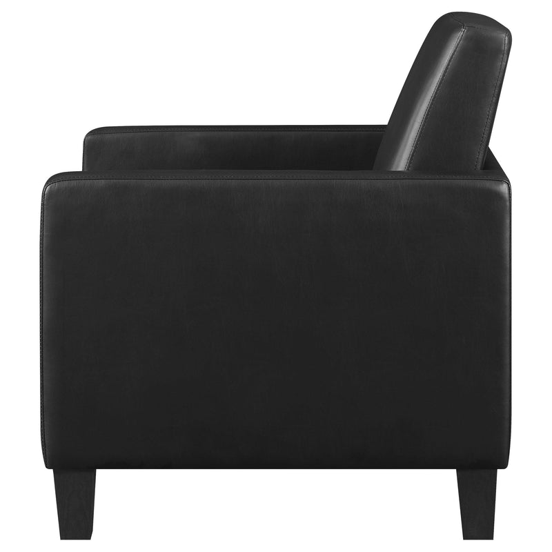 Coaster Furniture Julio 909478 Upholstered Track Arm Accent Chair - Black IMAGE 4