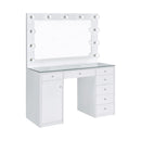 Coaster Furniture Acena 931143 7-Drawer Vanity Set with Lighting - White High Gloss IMAGE 1