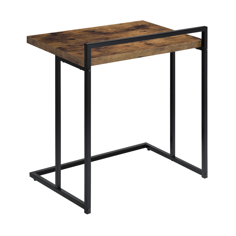 Coaster Furniture Dani 936122 Rectangular C-Shaped Sofa Side Table - Rustic Nutmeg IMAGE 3