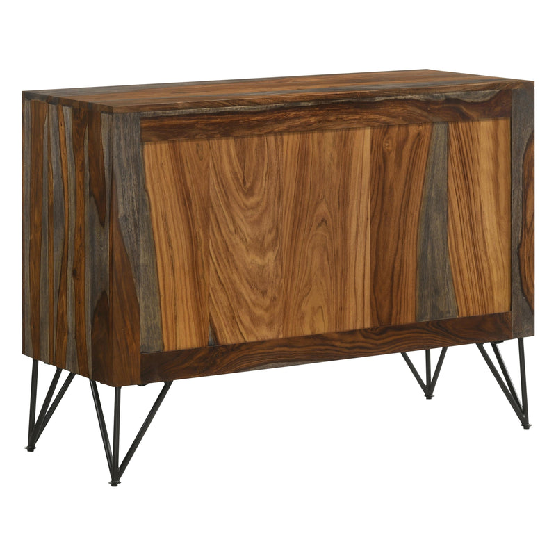 Coaster Furniture Macon 959615 2-door Sheesham Wood Storage Accent Cabinet - Grey IMAGE 7