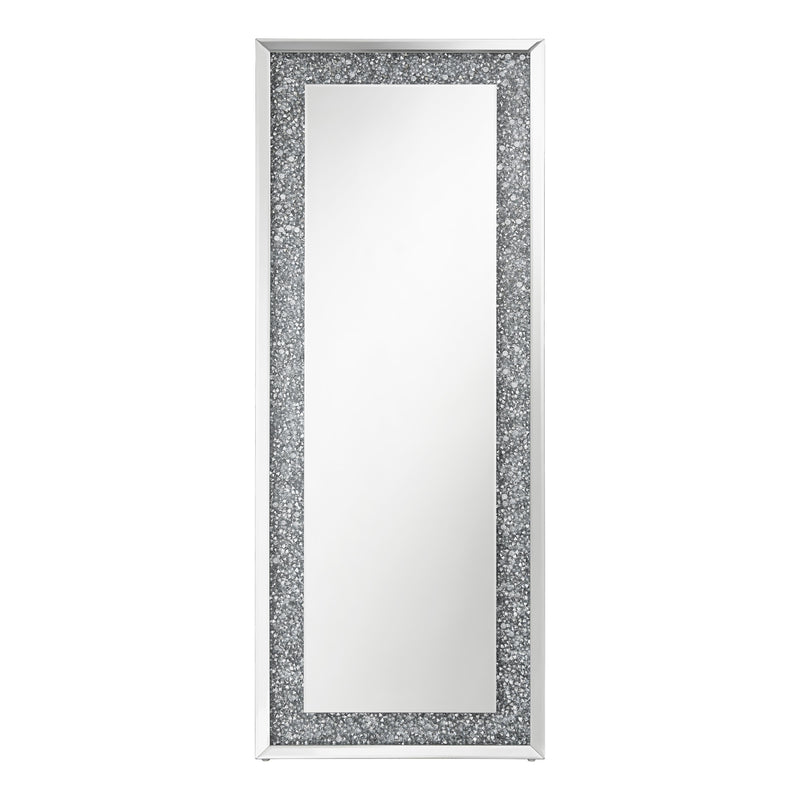 Coaster Furniture Valerie 961636 24 x 63 Inch Acrylic Crystal Floor Mirror - Silver IMAGE 3
