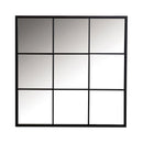 Coaster Furniture Quetzal 962894 35 x 35 Inch Square Window Pane Wall Mirror - Black IMAGE 1