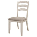 Coaster Furniture Ronnie 108052 Wood Dining Side Chair - Rustic Cream IMAGE 4