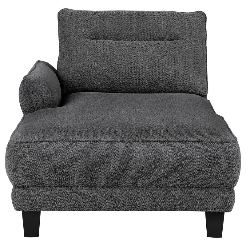 Coaster Furniture Caspian 509540 Upholstered Curved Arm Chaise Sectional Sofa - Grey IMAGE 5