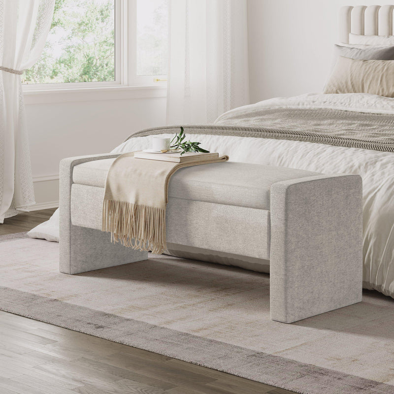Jofran Braun Storage Bench BRAUN-BN-GRY IMAGE 6