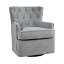 Jofran Bryson Swivel Fabric Accent Chair BRYSON-SW-ASH IMAGE 1