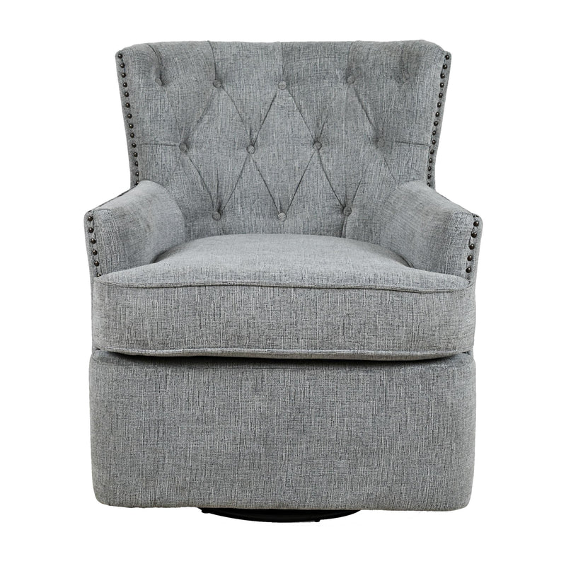 Jofran Bryson Swivel Fabric Accent Chair BRYSON-SW-ASH IMAGE 2