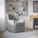Jofran Bryson Swivel Fabric Accent Chair BRYSON-SW-ASH IMAGE 5